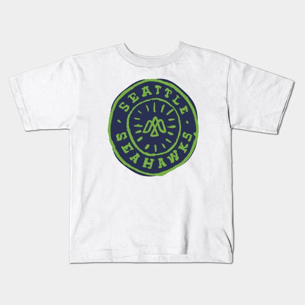 Seattle Seahaaaawks 03 Kids T-Shirt by Very Simple Graph